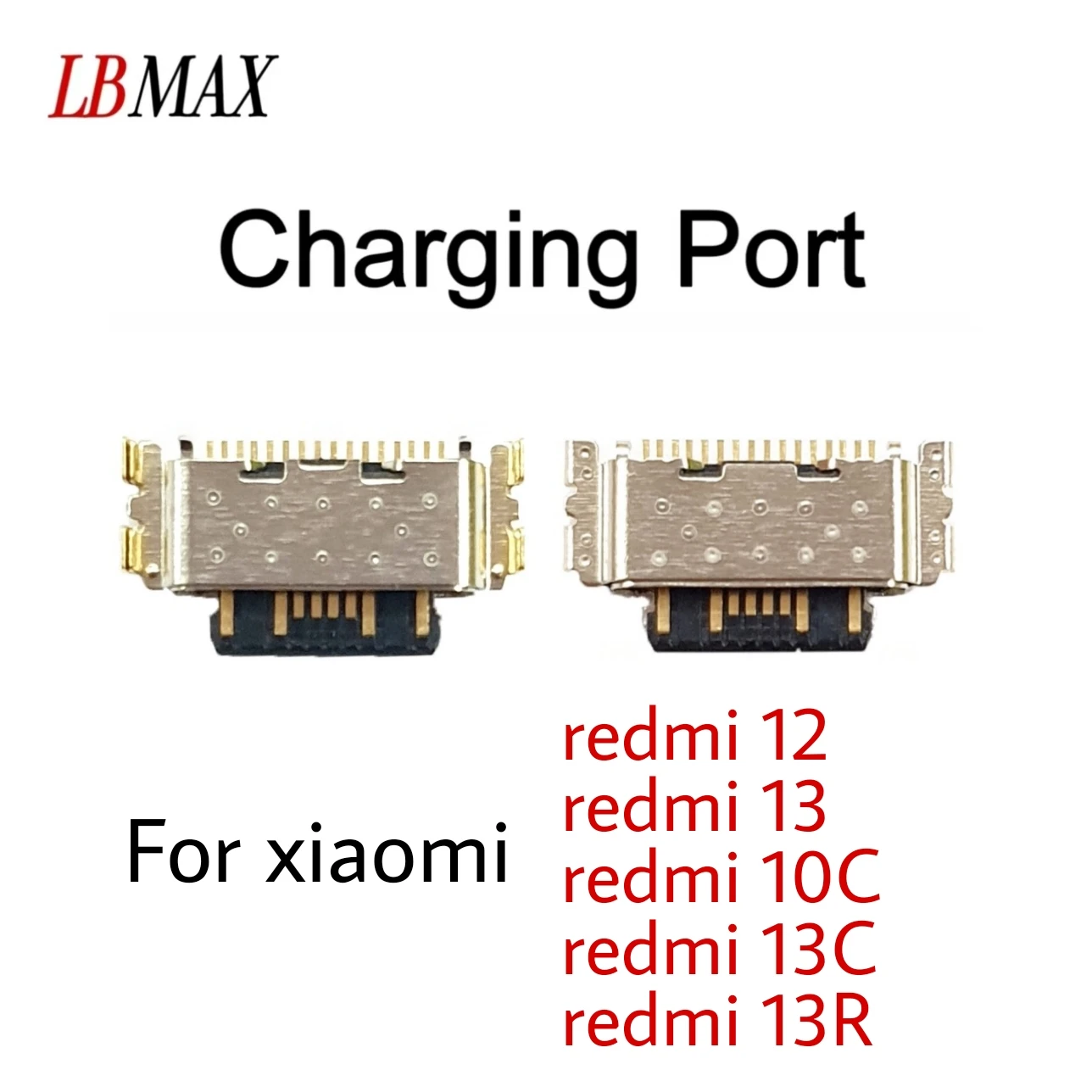 

2-10PCS USB Connector Dock Plug Socket Charging Port for xiaomi redmi 12 13 10c 13c 13r USB-C replacement Repair Parts