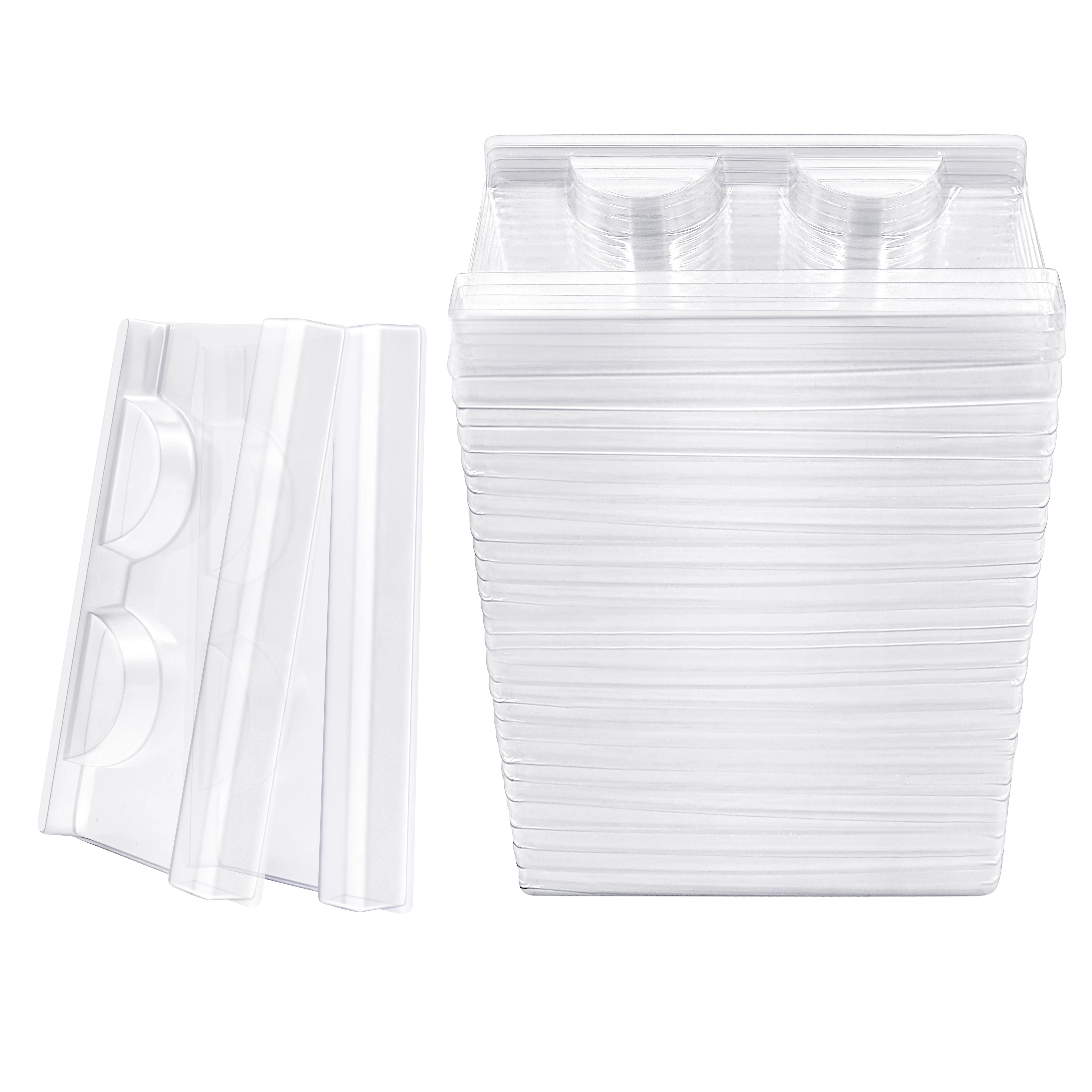 50/200Pcs Lash Trays Wholesale Pink White Clear Empty Plastic False Eyelashes Trays Holder Makeup Accessories & Tools