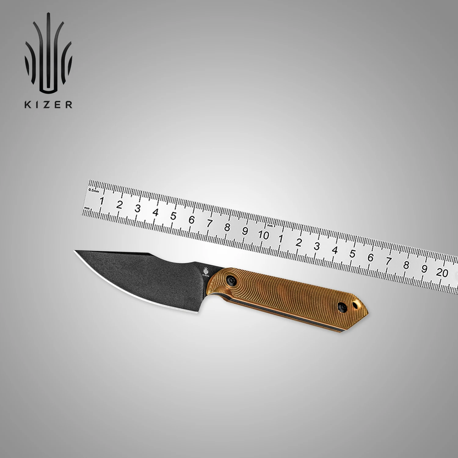 

Kizer Fixed Blade Knife Harpoon Mini 1040S5 2024 New PEI Handle with 3V Steel Blade Survival Knife