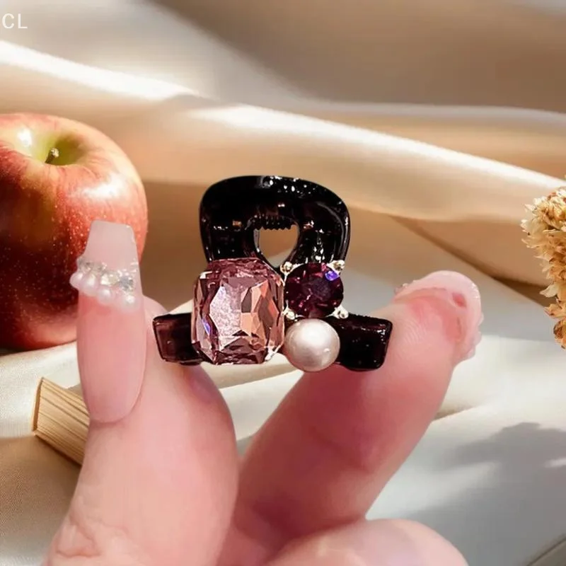 

Fashion Grab Clip Women's Head Shark Clip Small Elegant Rhinestone Hairpin Disc Hair Clip Barrettes Headwear Hair Accessories