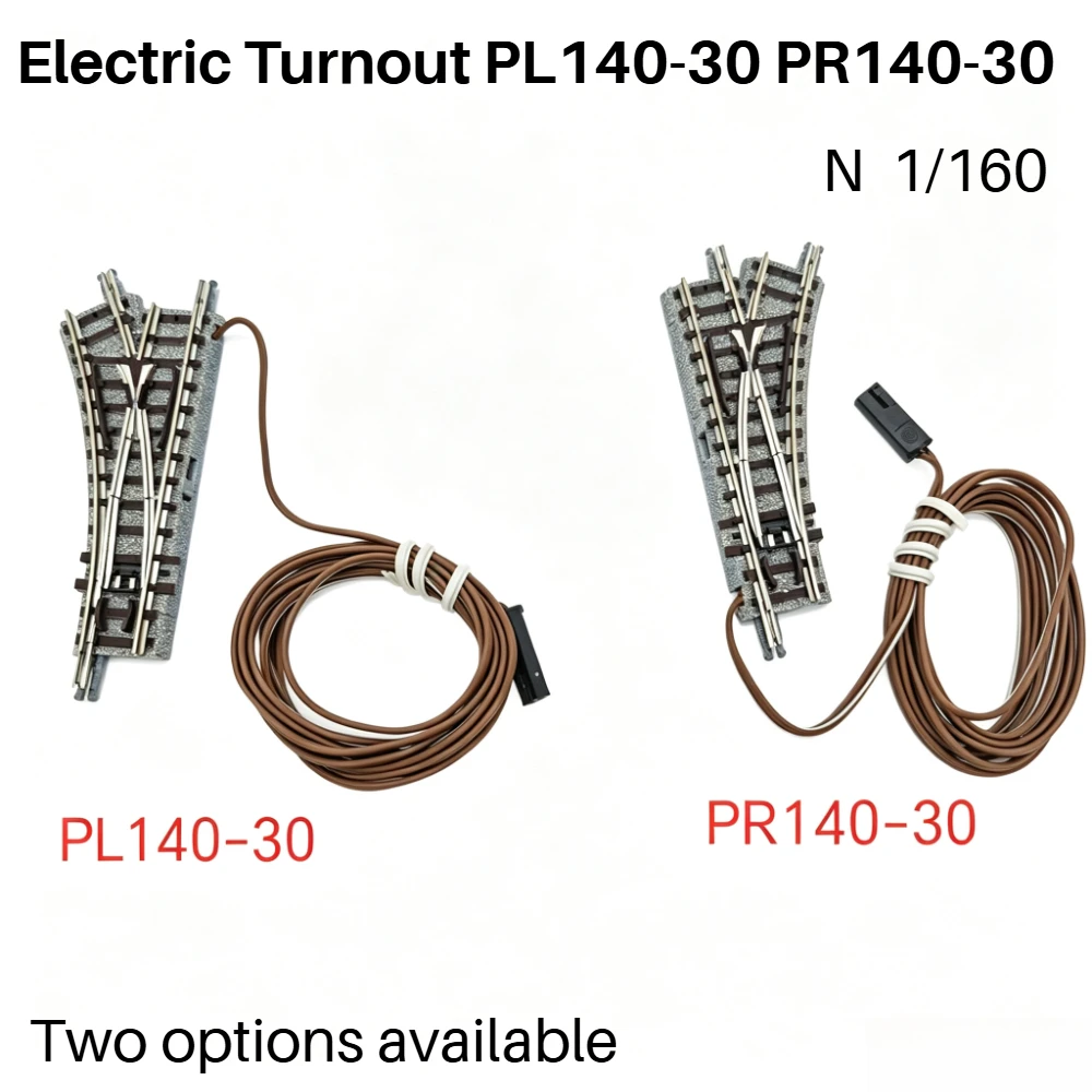 TOMIX N Scale 1/160 Model Train Electric Turnout PL140-30  PR140-30 Left  Right Hand 1Pc Track Accessory Diorama Layout