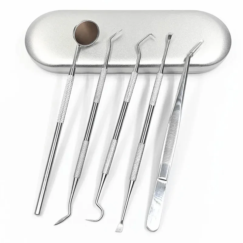 Aço inoxidável Dental Mouth Mirror Kit, Dentista Whitening Tool, Instrumento de Cuidados Orais, Saco, 6 Pcs, 5 Pcs, 4 Pcs, 3Pcs