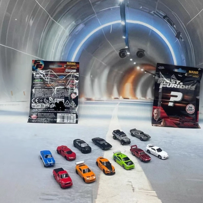 

Коллекционные игрушки Jada Nano Fast & Furious: миниатюрные машинки и фигурки из литого металла, 1,65 дюйма, аниме-модели, украшения