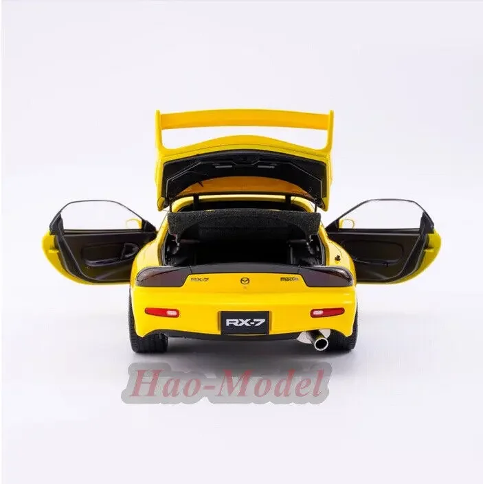 1:18 Dla MAZDA RX-7 SPEED PM FD3S Alloy Model samochodu Diecast Symulacja Zabawki Chłopcy Prezenty urodzinowe Hobby Wyświetlacz Ozdoby Żółty/Czerwony