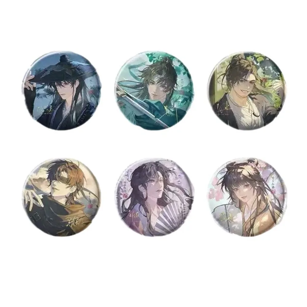 Grave Robber's Notes Anime Peripheral Brooch Wu Xie Zhang Qiling Xie Yuchen Double Flash Bar Badge Decorative Pins Collectibles