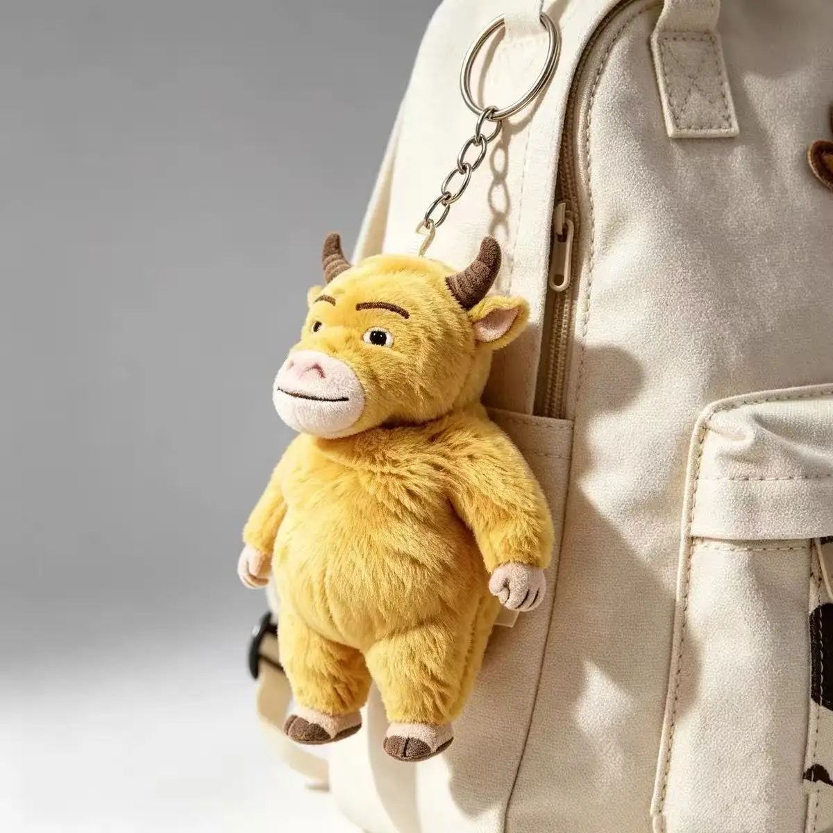 Niu Lai pendant plush keychain figurine student backpack decoration creative funny keychain decoration