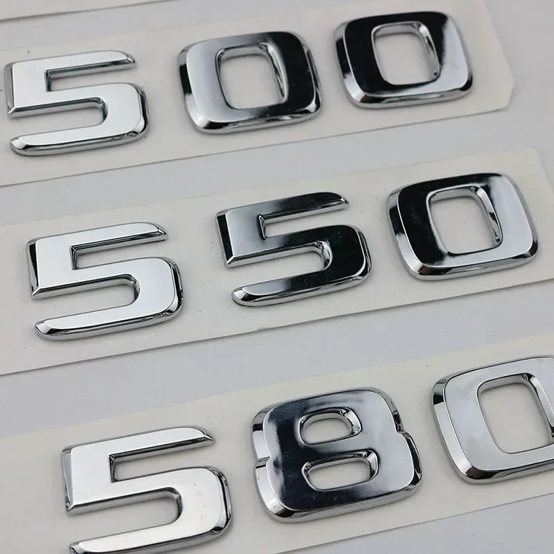 3d ABS Chrome Car Trunk Letters For Mercedes Benz GLS X166 GLS 320 350 400 450 500 580 350d 400d Logo Emblem Sticker Accessories