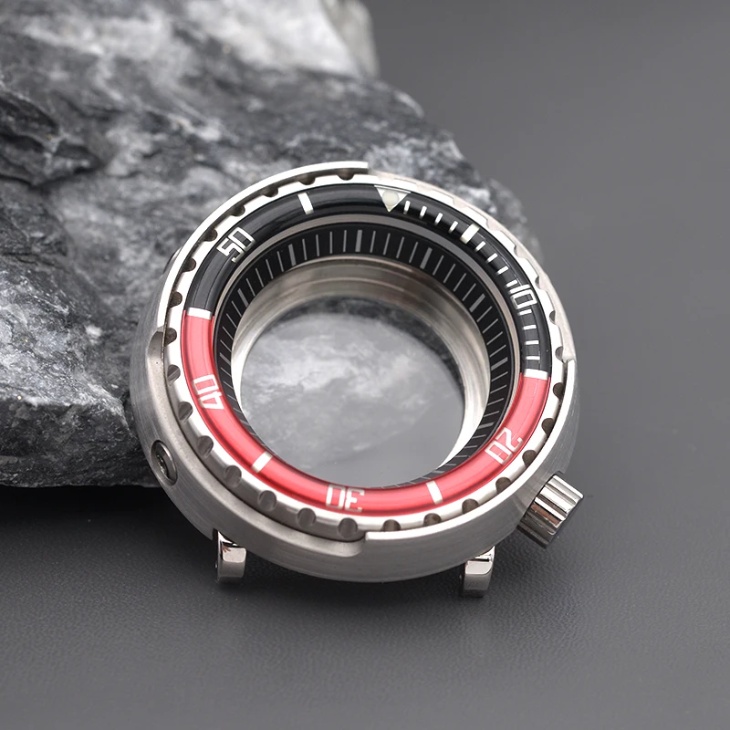 Japan Tuna Steel Case With Aluminum Bezel Insert Fits  Abalone NH35 NH36 Movement SKX007 SKX009 Watch Repair Replace Parts