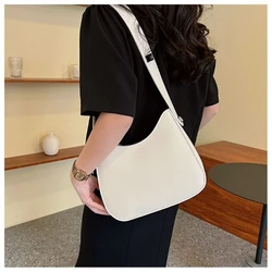 White 2024 Luxury Fashion Woman Handbag Trend Women Girl Shoulder bag Bright PVC Crossbody PU Purses Women's Leather Tote bag