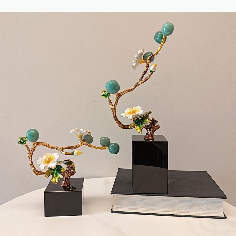 

Metal Handicraft Tree Plum Blossom Tree Artificial Sculpture Decorative Figurines Home Decoration Accessories
