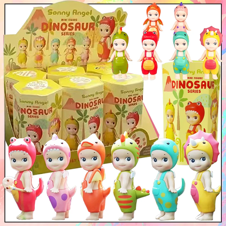 

New Sonny Angel Dinosaur Series Hippers Harvest Cute Hippie Doll Trendy Car Mobile Phone Ornaments Dumplings Children'S Toy Gift