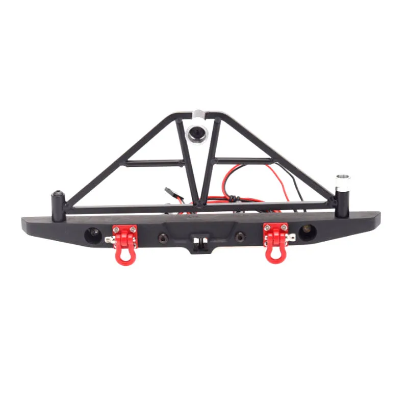 Metal Front Rear Bumper with Car light for 1/10 RC Crawler Traxxas TRX4 TRX-4 Axial SCX10 SCX10 II iii 90046 90047