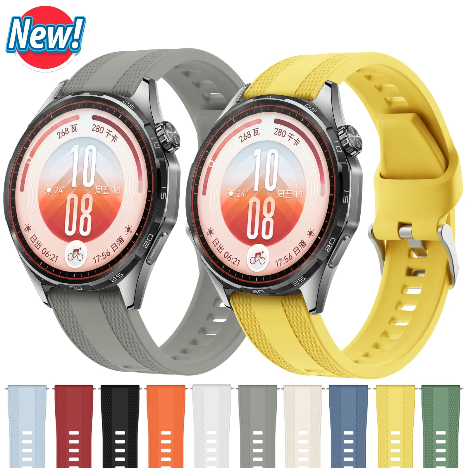 Official 22mm Watch Strap For Huawei Watch GT 7/6/5/4/3/2 Pro 46mm Silicone Bracelet Correa For Samsung Galaxy watch 46mm