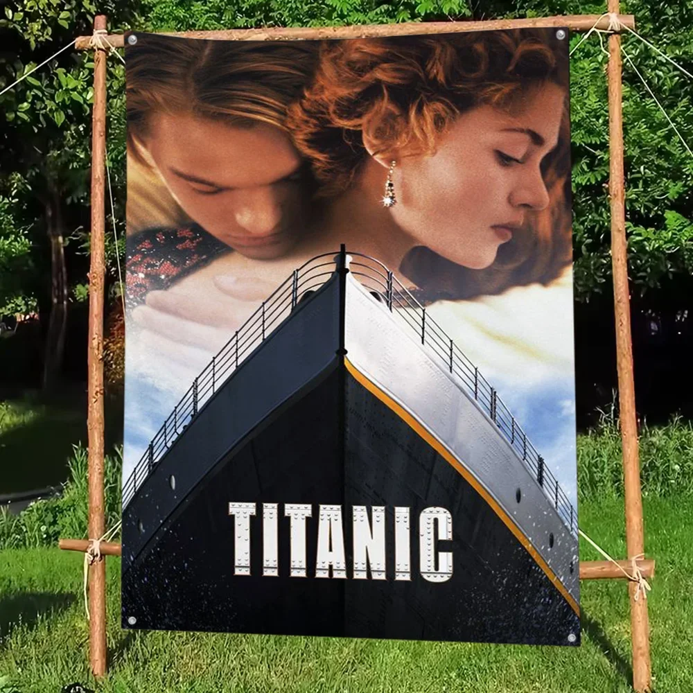 

Movie Titanic Jack and Rose Flag DIY Flag For Family Group Party Living Room Home Dorm Decor Wall Art Decor Banner