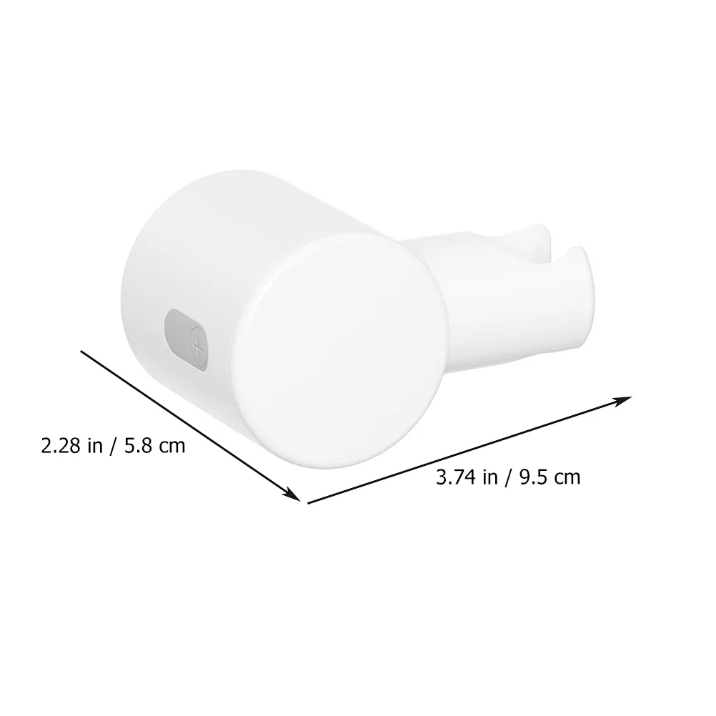 

1pc Premium Shower Head Bracket Durable Sturdy Easy Install Universal Fit White Square Heavy Duty Hose Nozzle Base Bathroom
