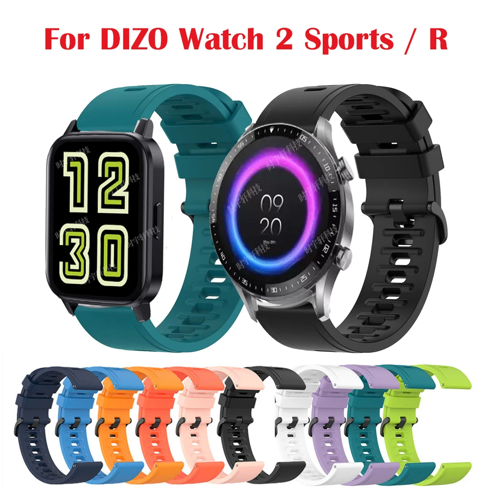 New Silicone Band For DIZO Watch 2 Sports Smartwatch Replacement Strap For Realme Techlife Dizo Watch R Talk/Watch D 2 Bracelet