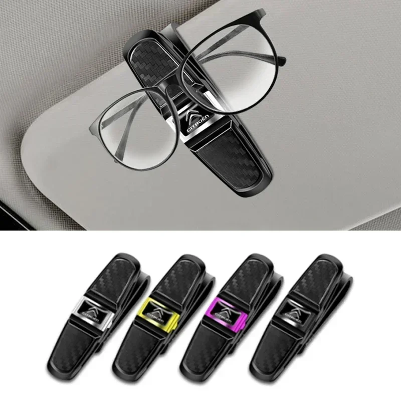 Car Glasses Storage Clip Sunglasses Card Ticket Clamp for Citroen C3 C4 Picasso Sega Aircross C5 Aircross Elysee Berlingo Xsara