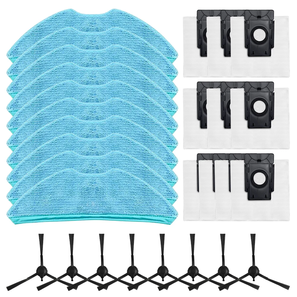 

Набор для обслуживания MEDION X50 SW MD 2004, включает в себя тряпки для швабры, мешки для пыли и боковые щетки для эффективной чистки.