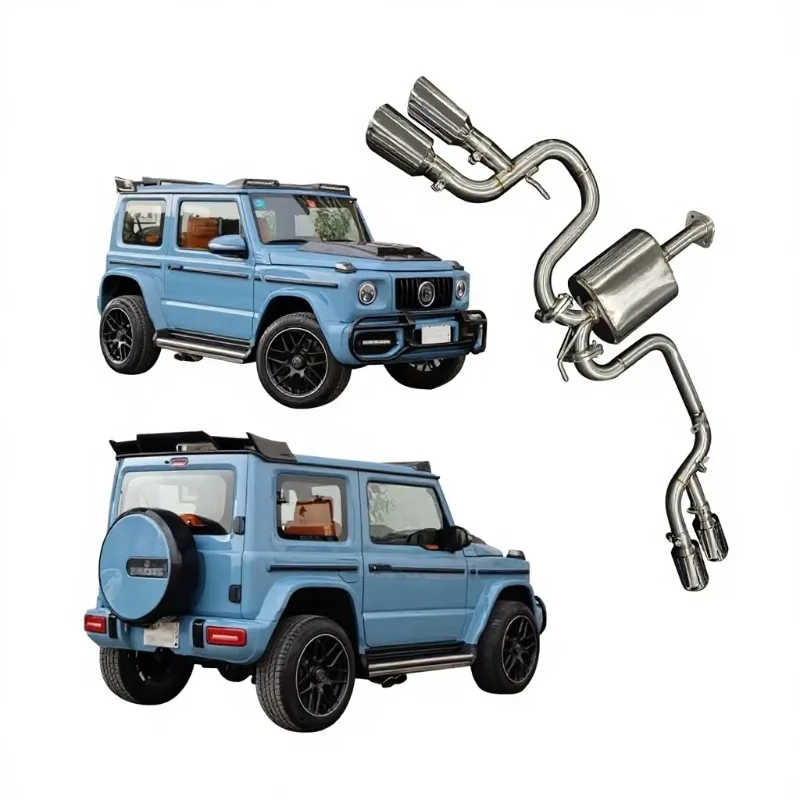 G63 AMG Wagon Stainless Steel Dual Side Tuning Exhaust Muffler Pipes Accessories for Jimny JB74/64 2018- 2023 5 Door Accessories