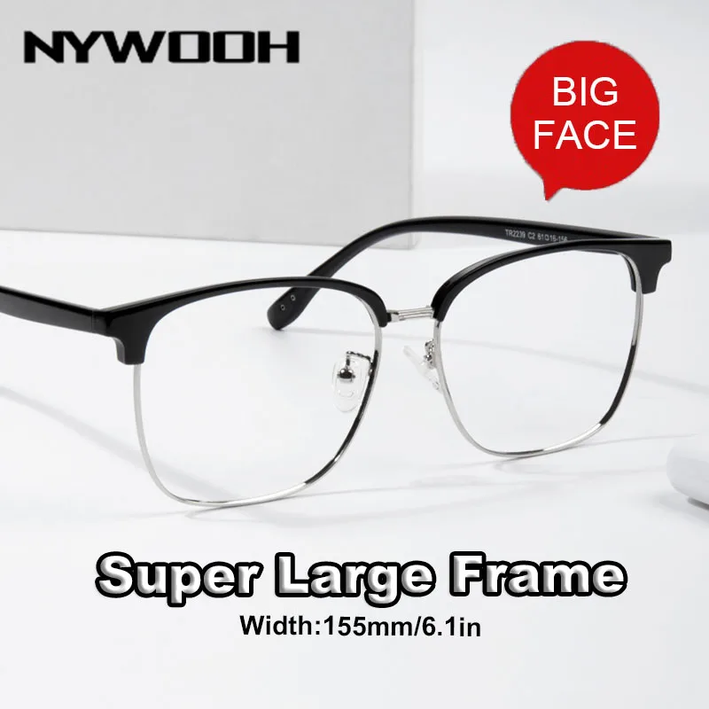 NYWOOH Ретро металлические квадратные оправы для очков, ультралегкие полурамные очки, модные очки с блокировкой синего света для мужчин NYWOOH Ретро металлические квадратные оправы для очков, ультралегкие полурамные очки, модные очки с блокировкой синего света для мужчин
