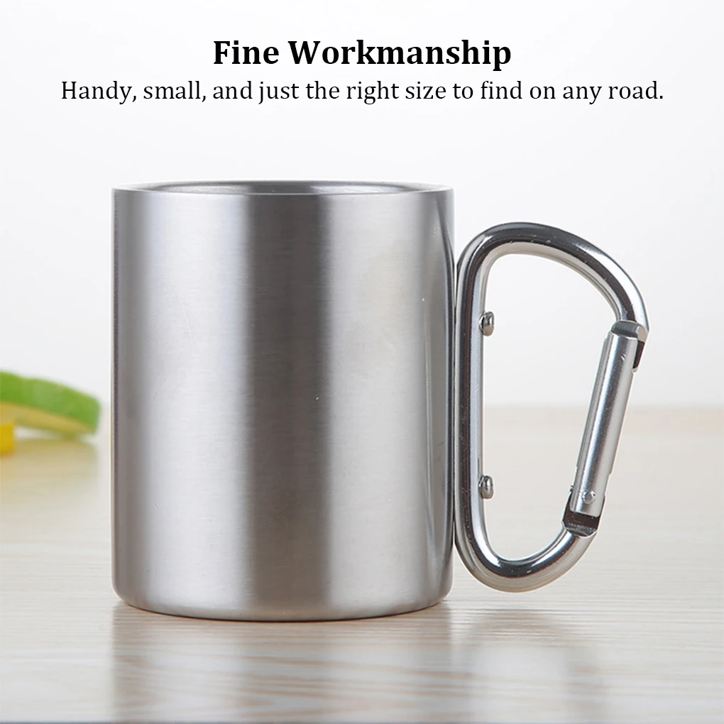 Stainless Steel Cup 220ML Tourist Water Mug Travel Hike Cups Cookware