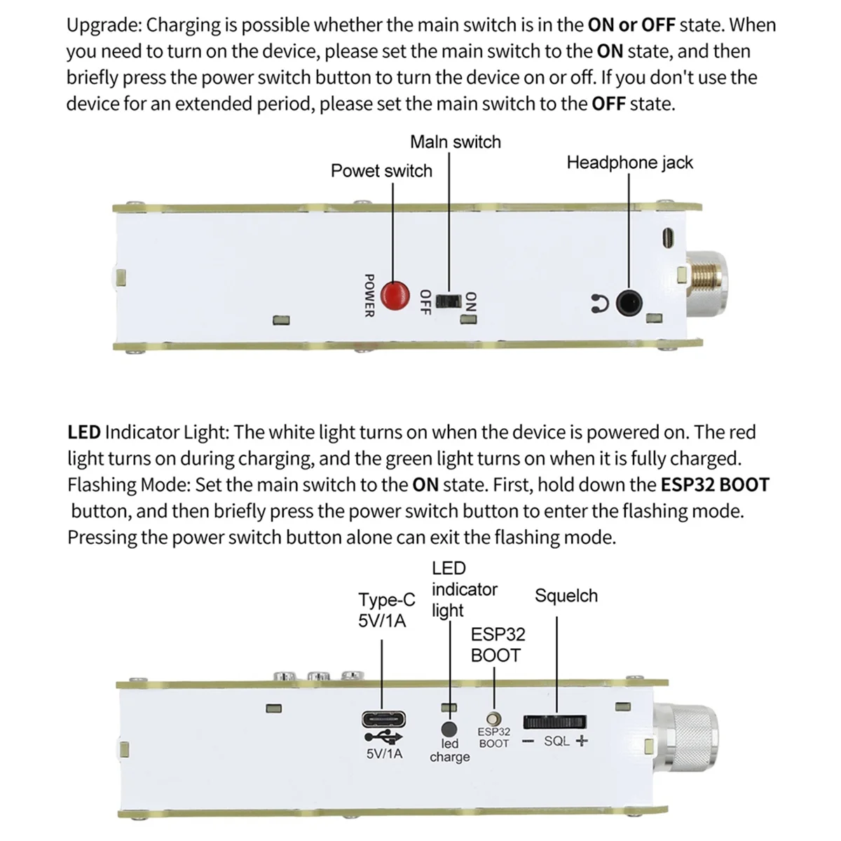 راديو DP-666 TEF6686 عالي الحساسية راديو كامل النطاق FM/LW/MW/SW ESP32 2.8 بوصة IPS TouchS n يدعم ترقية البرامج الثابتة