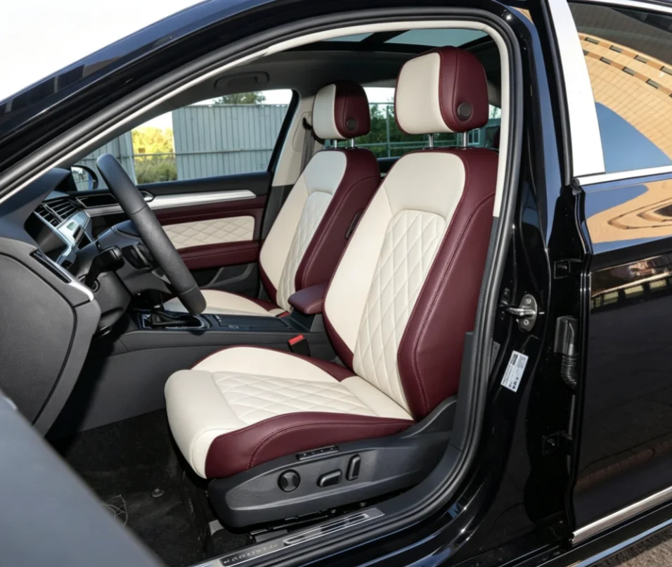 Für Passat B8 2014~2018 Maßgefertigte Autositzbezüge Luxuriöses Nappaleder 100% Passgenau Innenraumzubehör 360 ° Vollständige Abdeckung – Detail 10