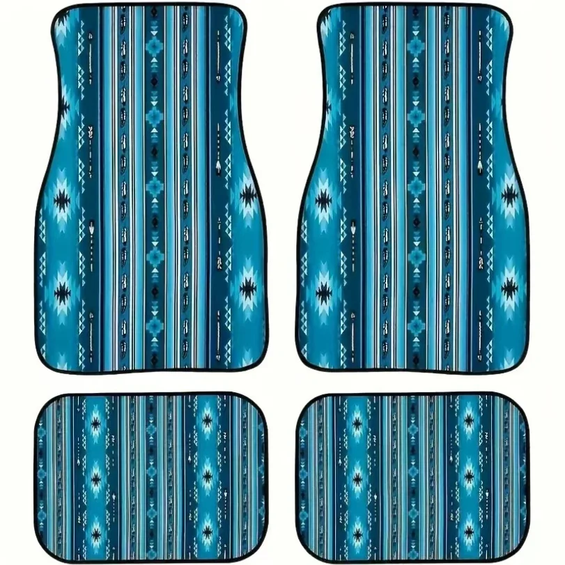 Conjunto de tapetes e carpetes para carro nórdico vintage, quatro peças, transfronteiriços, resistentes à sujeira e tapetes