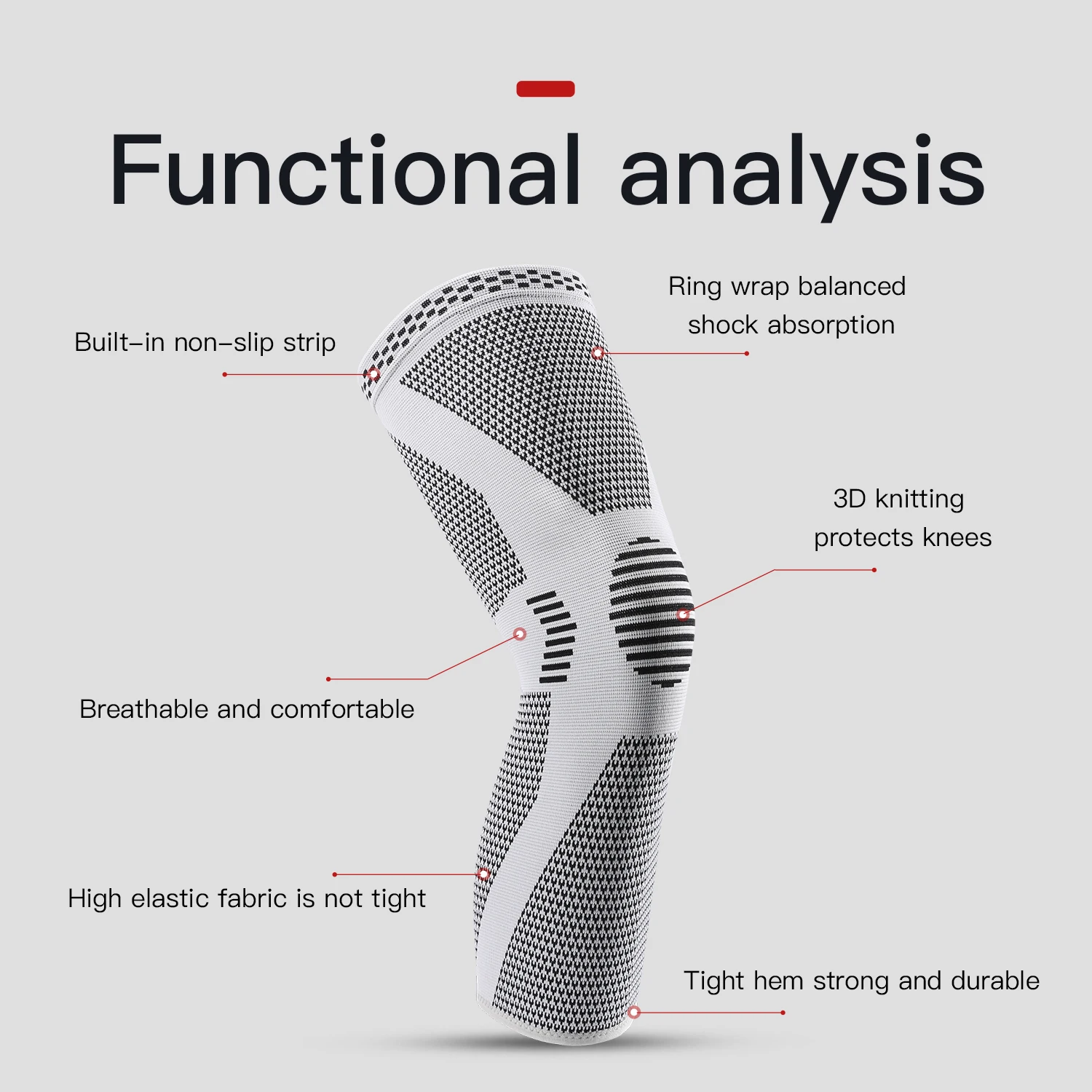 2PC Knee Braces For Knee Pain Knee Brace Compression Sleeve For Knee Pain Meniscus Tear Arthritis Pain Relief Knee Sleeves