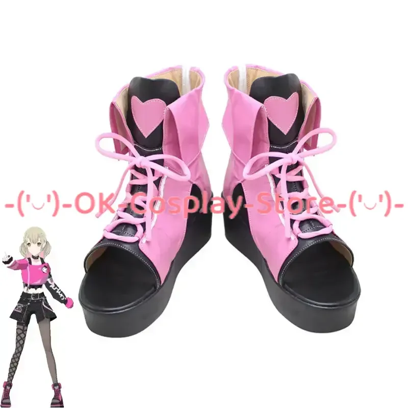 

Project Sekai Colorful Stage Azusawa Kohane Cosplay Shoes PU Leather Shoes Halloween Carnival Boots Cosplay Props Custom Made