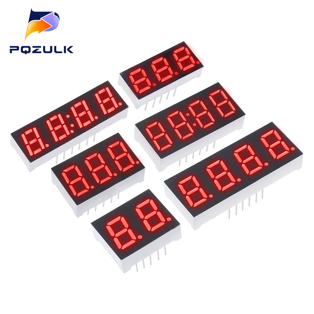 0.28/0.36/0.4/0.56/0.8inch 7 Segment 1/2/3/4Bit Digital Tube Red Common Cathode LED Digit Display 8x8 Led Lattice Connector