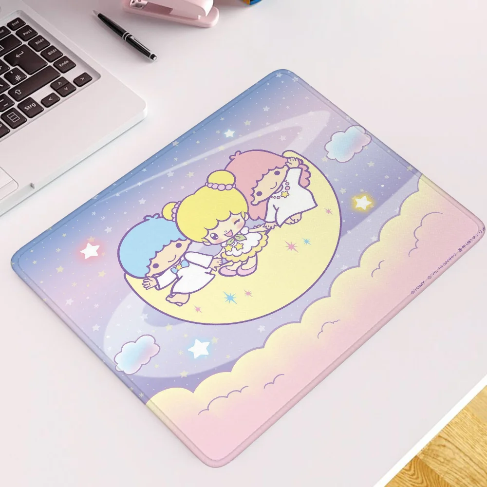 Pc Gamer Girl LittleTwinStars Anime Mouse Pad Small Computer Mat Gaming Laptop Desk Accessory Mousepad Company Game Mats Mause