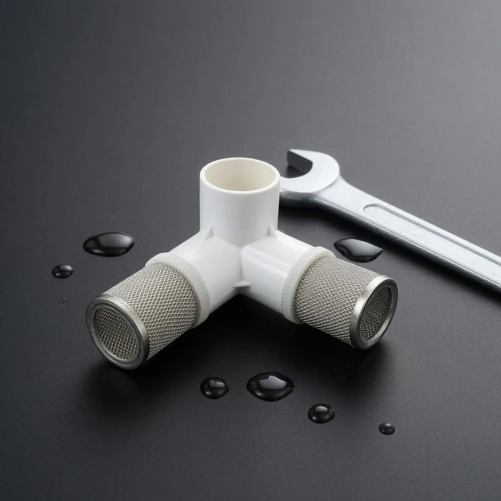 Three-Way Aquarium Connector PVC Aquarium Filter Fitting Cylindrical