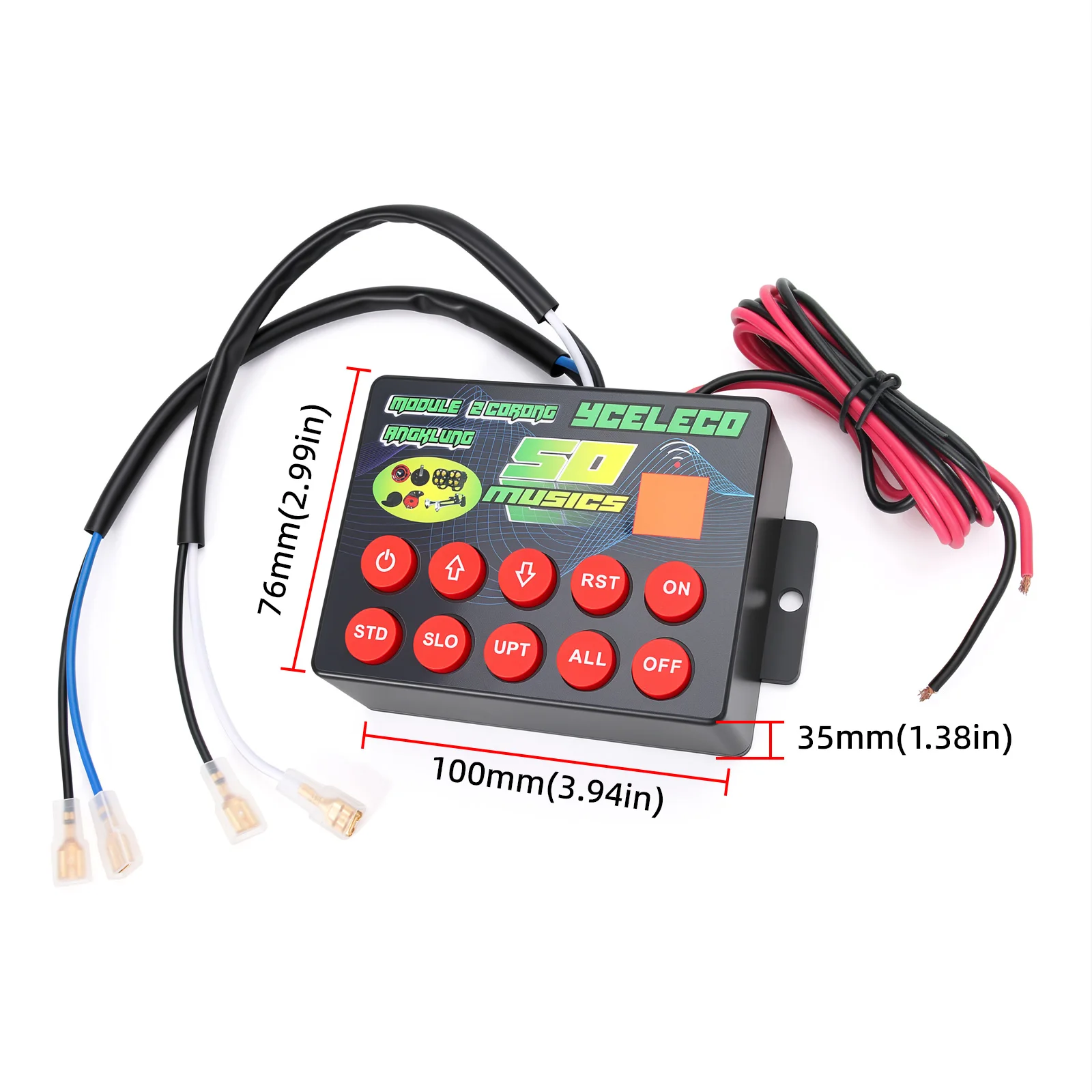 12V 24V 50 Tones Music Horn Controller Module Multi Sound Air Horn Control Box For Truck Lorry Motorcycle Vehicle Accessories