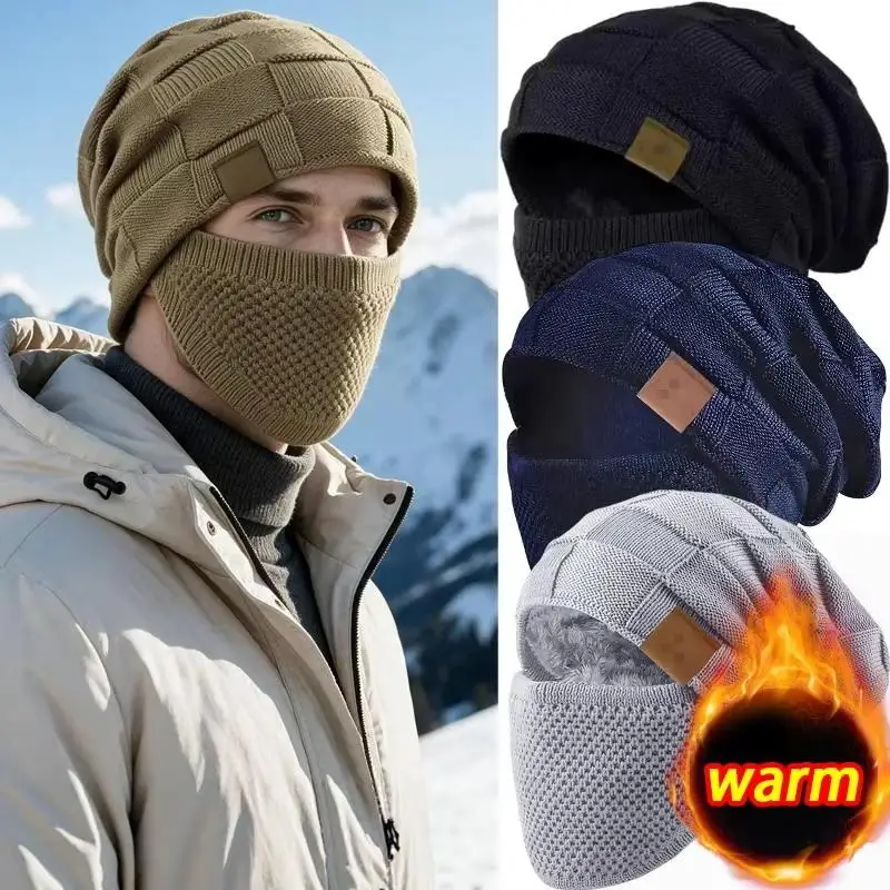 Winter Warm Knitted Beanie Hat Soft Thick Slouchy Cap Unisex for Outdoor Commute Hiking Cold Weather