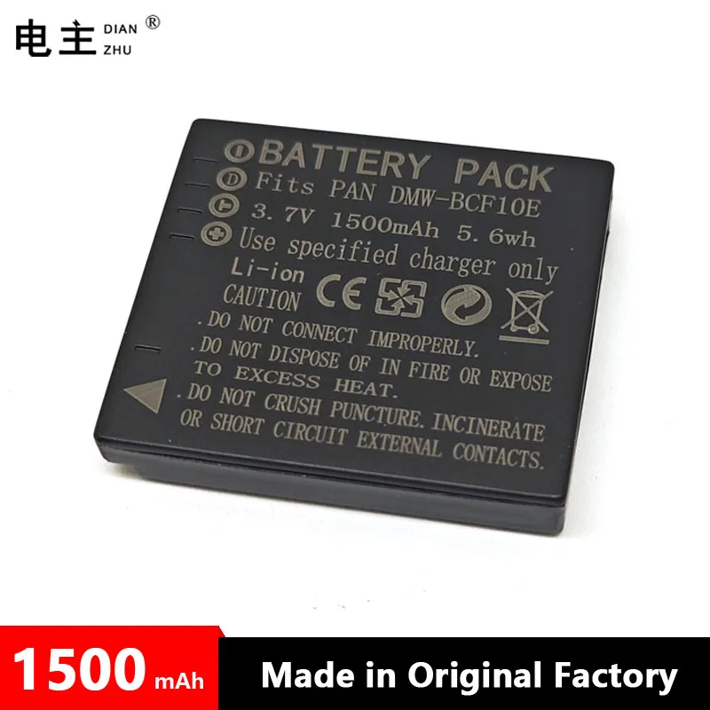 DMW-BCF10 BCF10E BCF10GK BCF10PP CGA-S/106B S/106C S/106D Camera Battery For Panasonic DMC F2 F3 F4 FH1 FH20 FH22 FH3