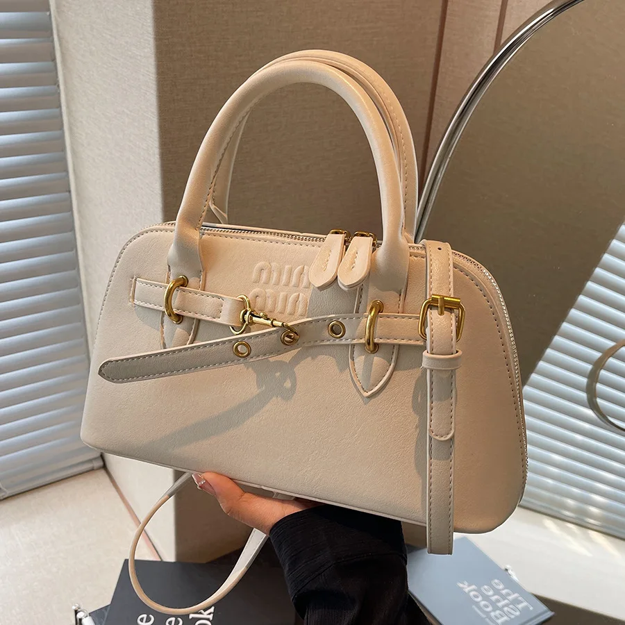 

2025 Convertible Shell Bag Women Vintage Reissue Pebbled Leather Serpentine Chain Euro-Chic Artisanal Multi-Scene Essentials