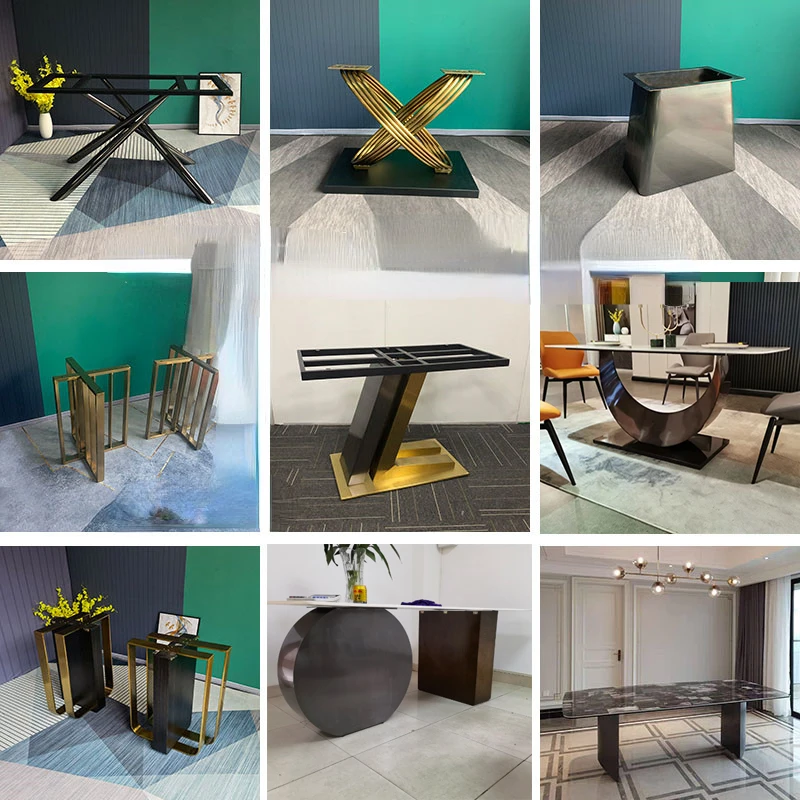 

Italian rock board table legs, stainless steel table legs, carbon steel coffee table legs, light luxury