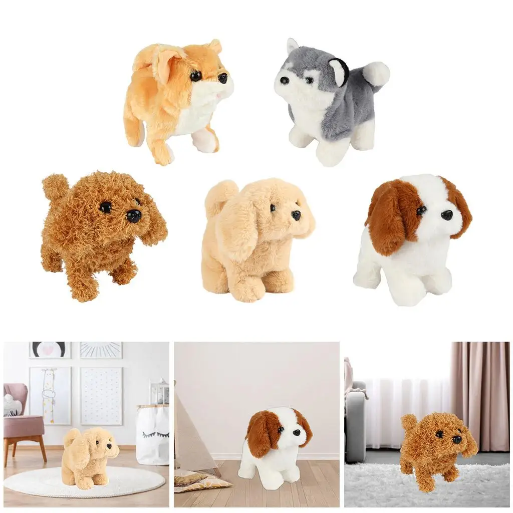 Interaktywny pies pekińczyk szczeniak elektroniczny pies uroczy robot zabawki wypchana zabawka dla