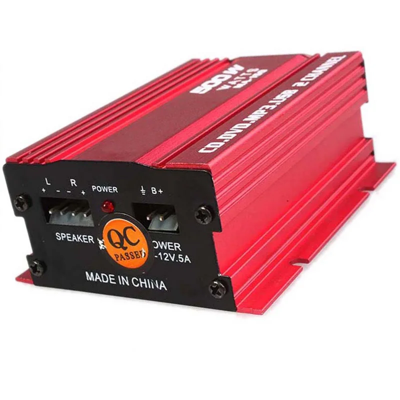 1Pcs 12V 2‑Channel Mini Stereo Power Amplifier Model121 20W+20W RCA Input Audio Amp FIT FOR Universal Car Audio System