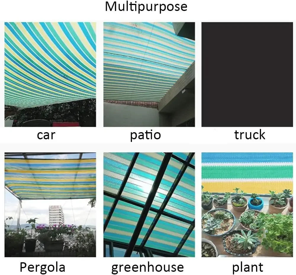 2x4M Summer Outdoor Shading Colored Shading Net Wrapped Perforated Shading Cloth Thickened Heat Insulation Net Shading Net