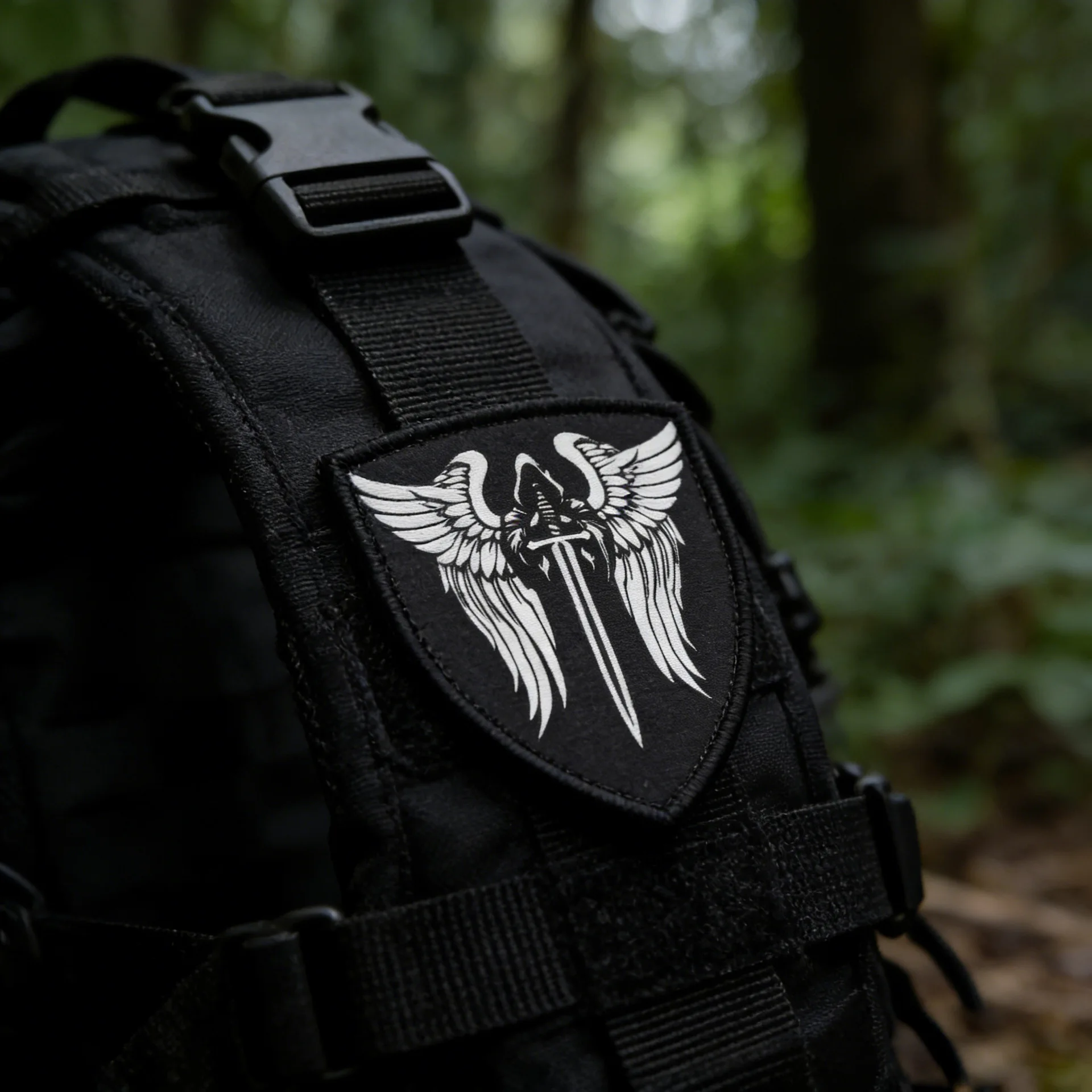 Patches de Velcro Estampados 'O Anjo do Punição' para Vestuário, Morale, Tático, Militar, Braçadeiras, Mochilas e Adesivos Decorativos