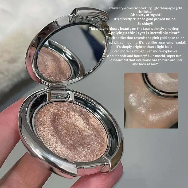 HERORANGE resaltador puré de patatas brillante pasta de alto brillo nacarado Flash fino iluminador contorno destacados