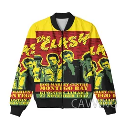 CAVVING 3D Printed  The Clash Zipper Bomber Jackets Men Overcoat Mens Coat Zip Up Jackets for Women/Men