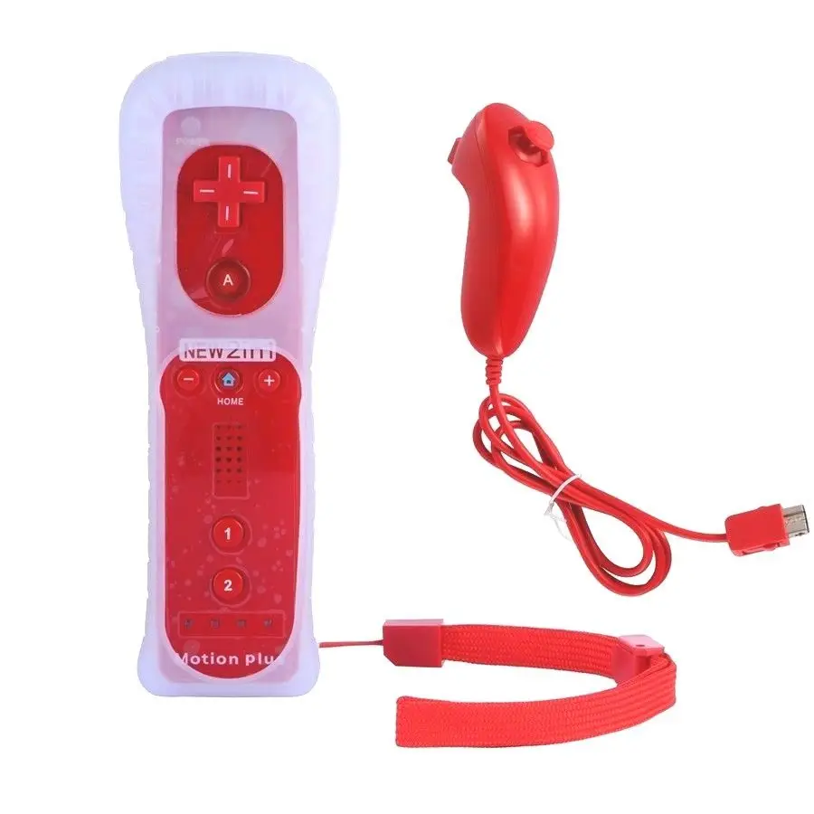 Imagem -03 - Controle Remoto com Nunchuck para Console Wii Gamepad sem Fio Motion Plus Controle de Jogos Nintendo Wii 10 Pcs