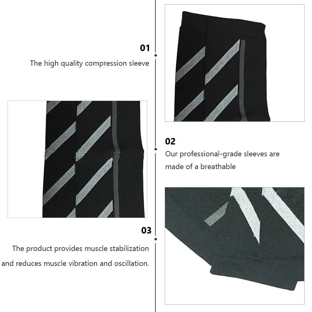 

2pcs Calf Compression Sleeves Breathable Moisture-Wicking Leg Support For Muscle Stabilization Exercise Recovery Health Care