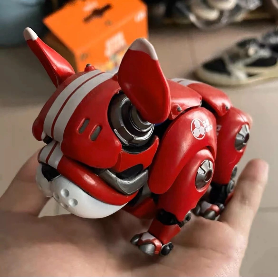 【Grote kortingen】KO HWJ RAMBLER Mechanische Bulldog Rood Groen Kleur Robot Hond KO Versie Decoratie Action Figure