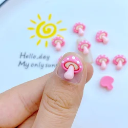 30Pcs DIY Cartoon MiniCute Mushroom Shape Nail Art Decorations Resin Rhinestones 3D Nail Jewelry Charms For Nail Tips