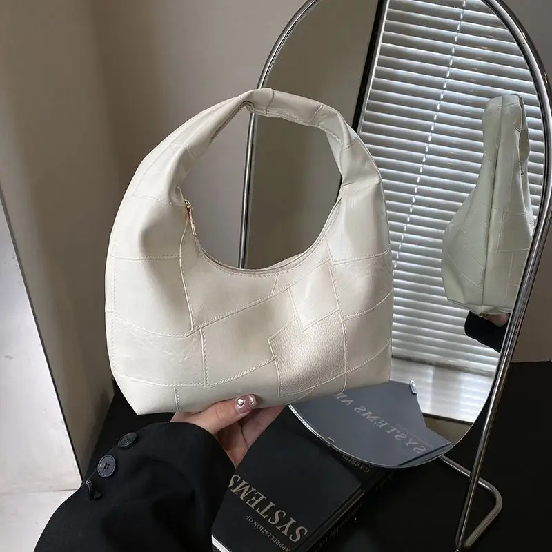 

Офисная маленькая женская сумка из ПУ, новинка 2026 года, высококачественная женская сумка, нишевый дизайн, ручная сумка-пельмень, люксовые сумки