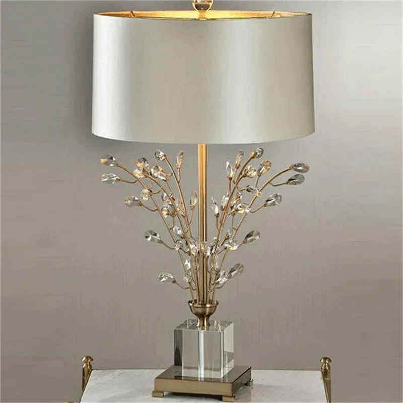 SEAN Creative Table Lamp Modern LED Crystal Branch Decorative Desk Light for Home Bedside Bedroom